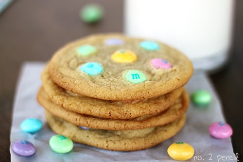 White Chocolate M and M Cookies