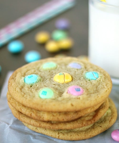 White Chocolate M and M Cookies