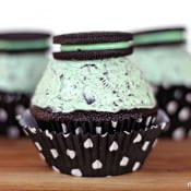 Cool Mint Oreo Stuffed Cupcakes