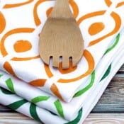 Stenciled Tea Towels