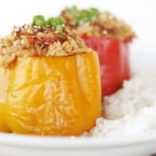 Asian-Style Slow Cooker Stuffed Bell Peppers