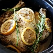 slow cooker lemon garlic chicken