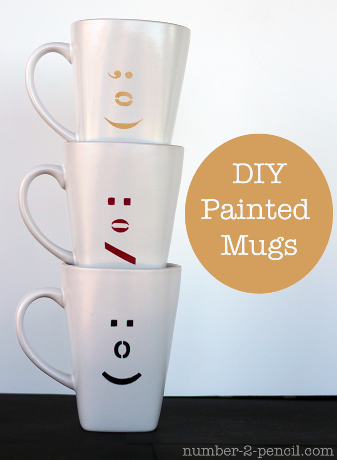 Painted with Ceramic Mugs Paint painting glass DIY Martha Stencils Stewart stencils Glass  and