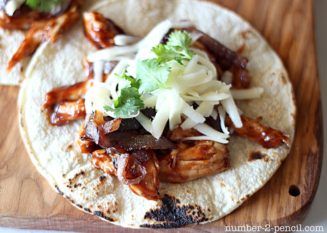 Easy BBQ Chicken Tacos with Caramelized Red Onion