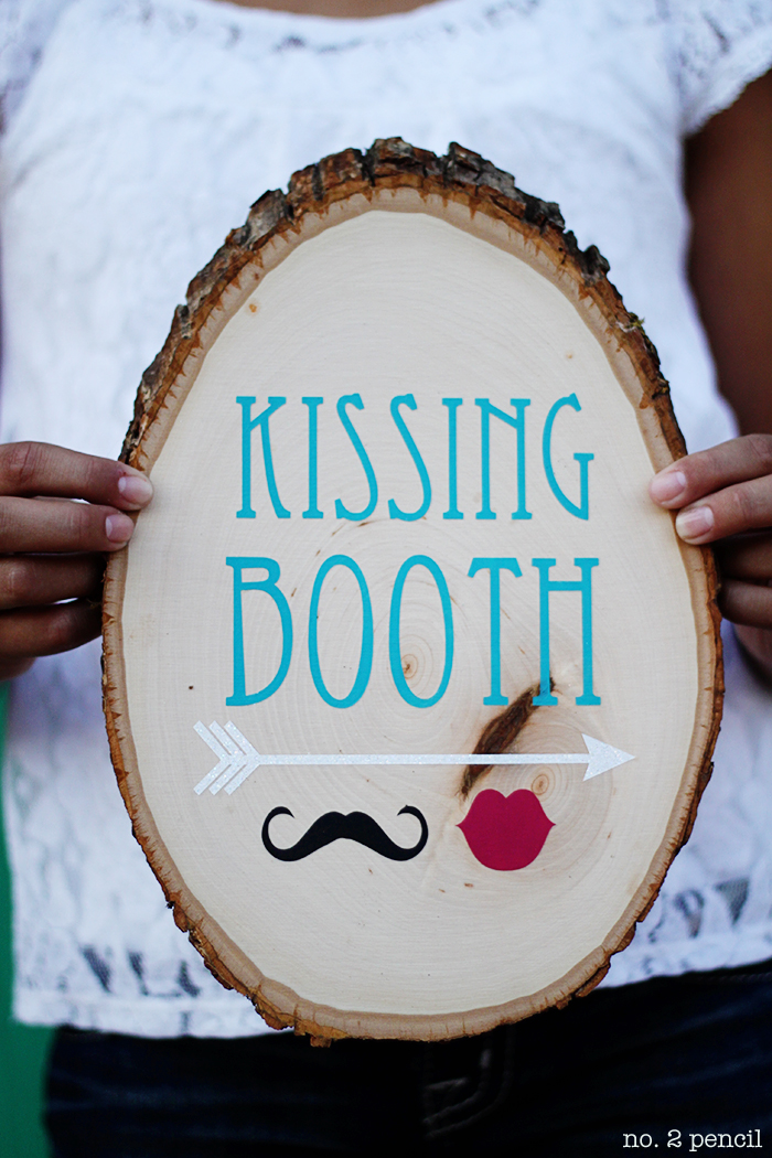 rustic booth sign