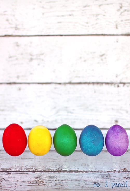 Rainbow Easter Eggs -Super bright Easter eggs the easy way.