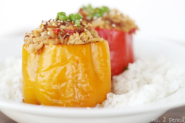 Asian-Style Slow Cooker Stuffed Bell Peppers