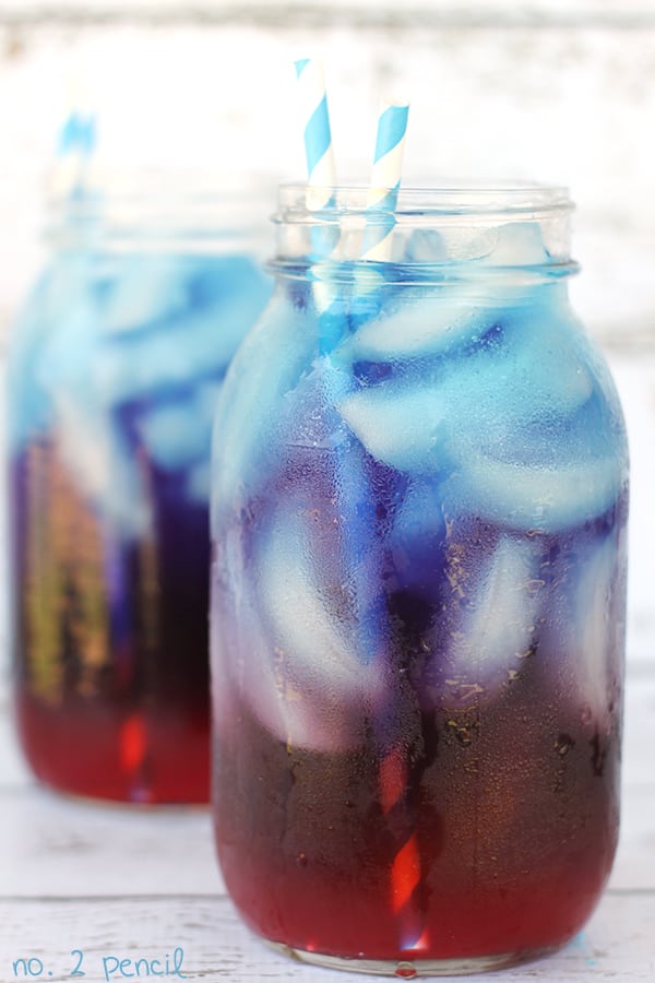 Patriotic Punch - a fun 4th of July drink recipe! 