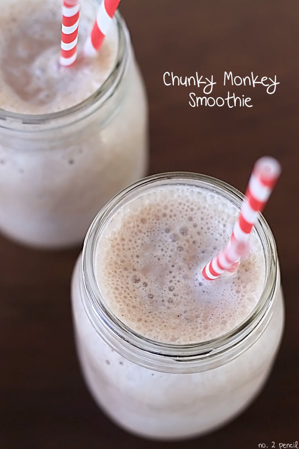 Chunky Monkey Smoothie - a yummy protein packed smoothie!