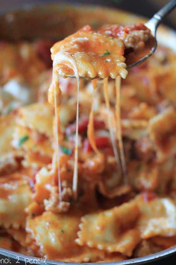 Skillet Lasagna - an easy one-pan meal!  