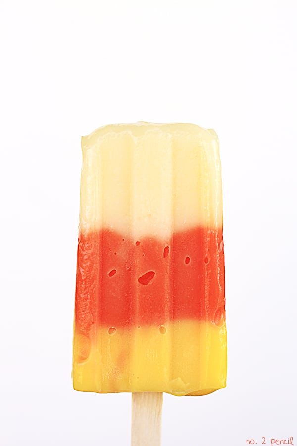 Candy Corn Pudding Pops 2