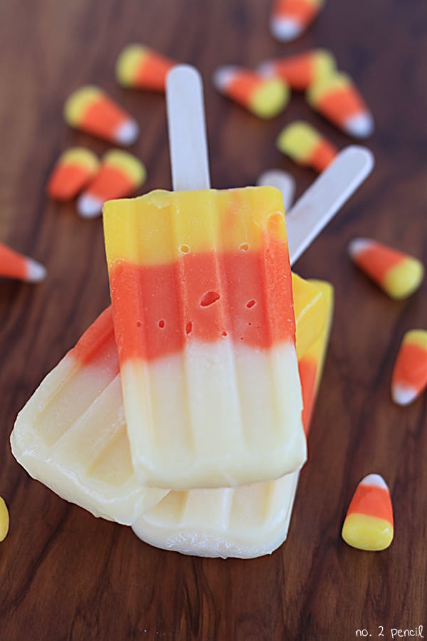 Candy Corn Pudding Pops 3