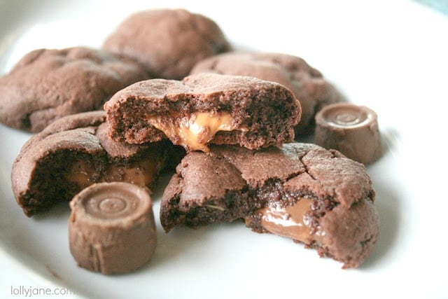 Chocolate Caramel Rolo Cookies