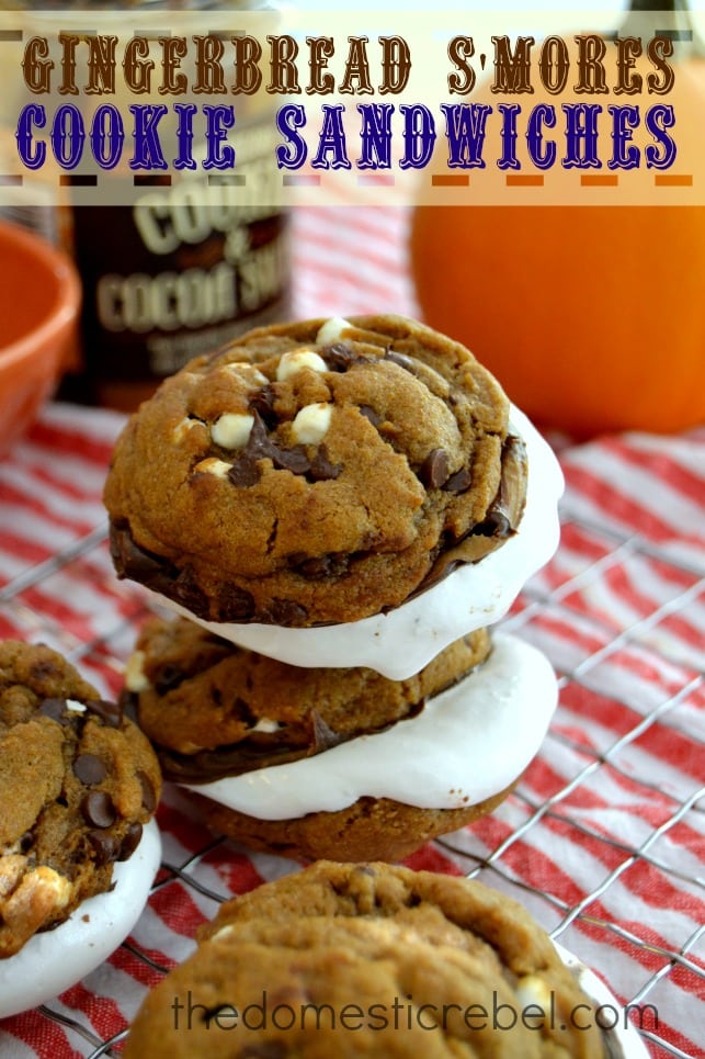 Gingerbread S'mores Cookies