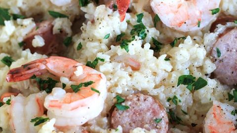 One Pot Sausage And Shrimp With Rice