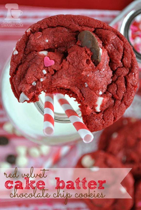Red Velvet Cake Batter Chocolate Chip Cookies