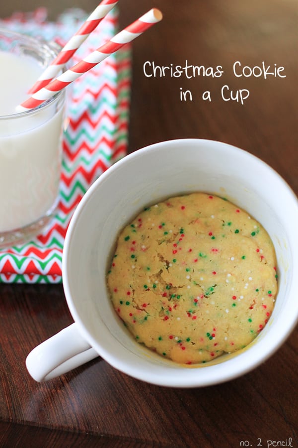 Microwave Christmas Cookie in a Cup