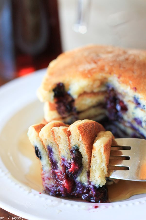 Sour Cream Blueberry Pancakes