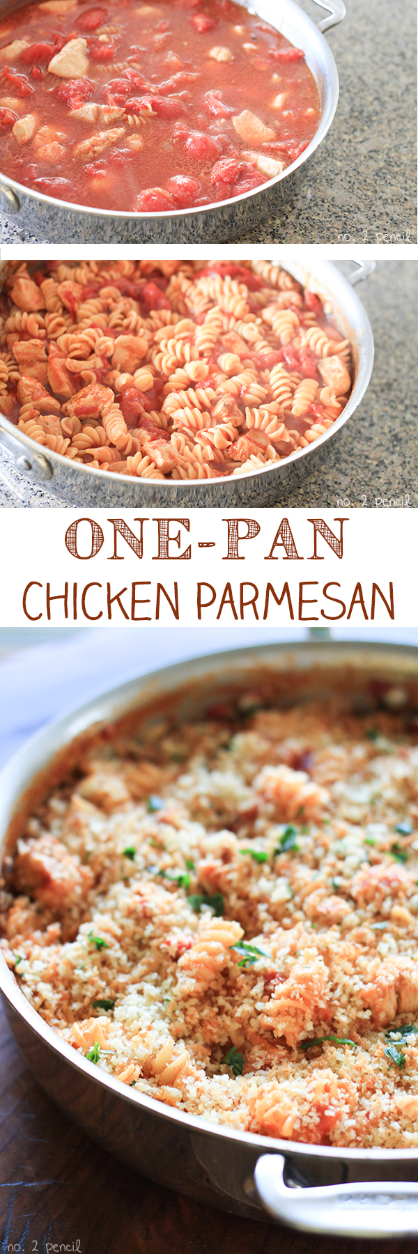 One Pan Chicken Parmesan Pasta