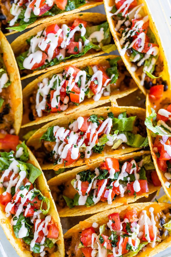 Beef and Black Bean Oven Baked Tacos