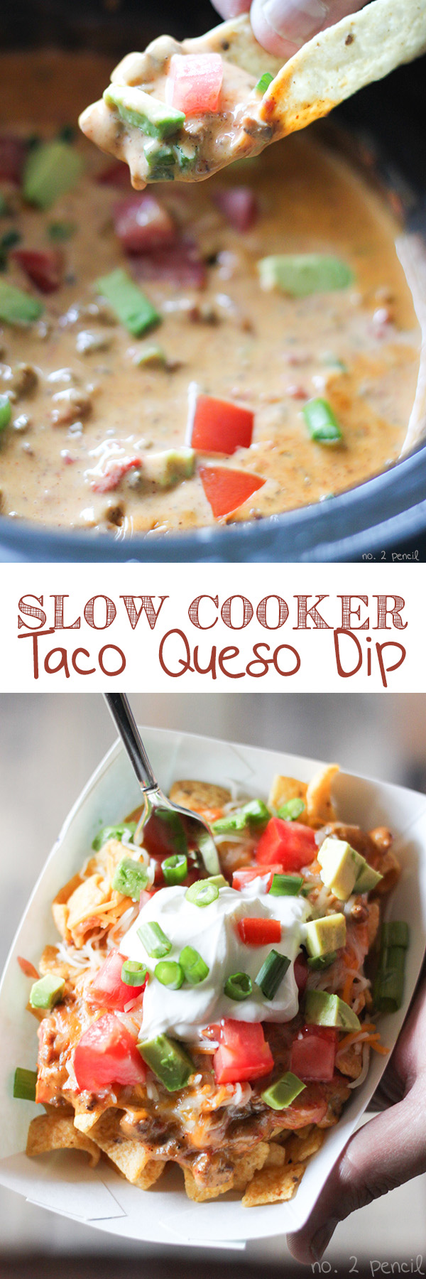 Slow Cooker Taco Queso Dip