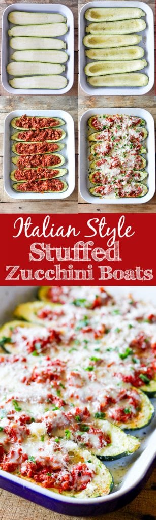 Italian Stuffed Zucchini Boats