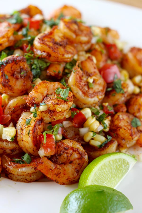 Mexican Grilled Shrimp with Corn Salsa | Homemade Salsa Recipes | Homemade Recipes