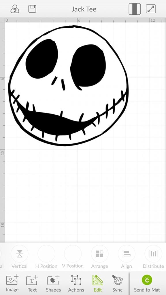 DIY Jack Skellington Iron On Heat Transfer Tee Shirt