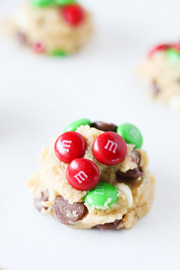 M&M's Christmas Cookies for Santa