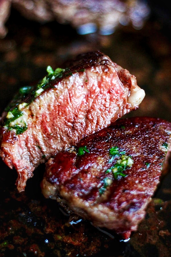 Sous Vide Steak with Garlic Herb Butter