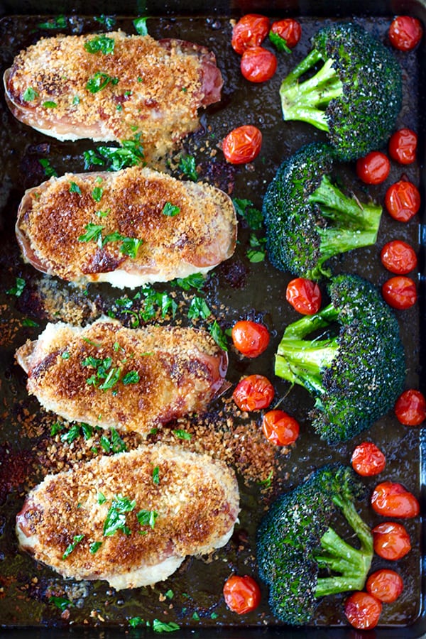 Sheet Pan Unstuffed Chicken Breasts and Roasted Broccoli
