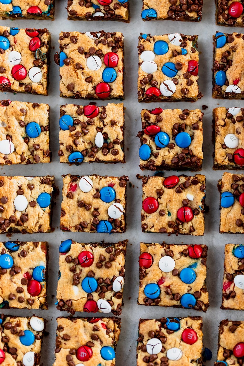Red White and Blue MM Cookie Bars 10