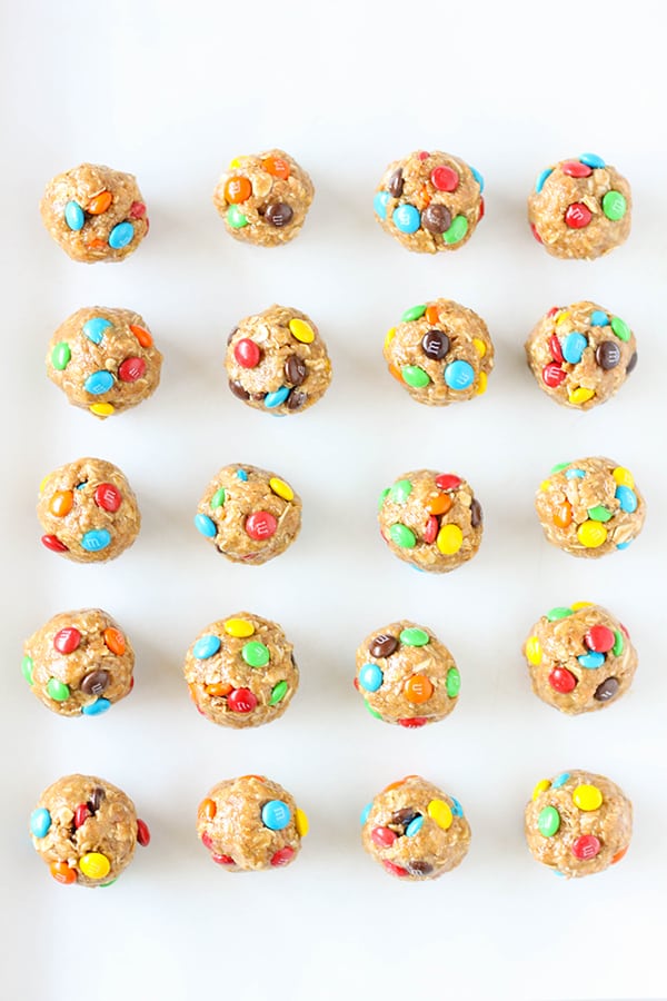 No Bake M&M'S Energy Bites - perfect for meal prep or school lunches! 