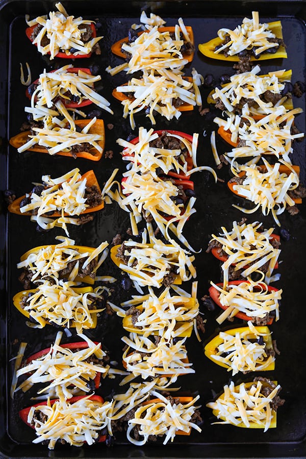 Bell Pepper Nachos - easy and healthy dinner or appetizer!