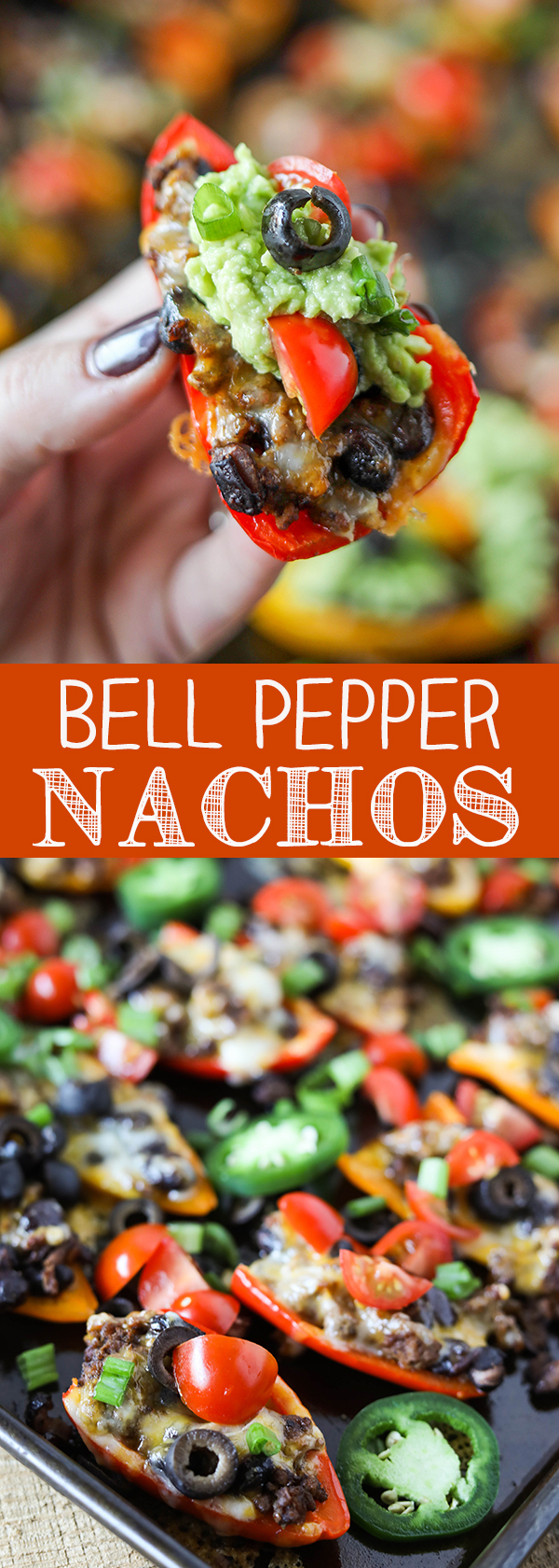 Bell Pepper Nachos - easy and healthy dinner or appetizer!
