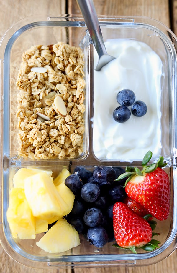 Breakfast Meal Prep Fruit and Yogurt Bistro Boxes
