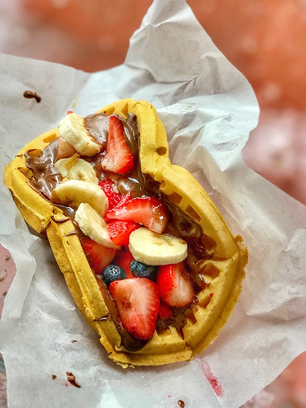 Fruit and Nutella Waffle Sandwich - What to Eat at Walt Disney World