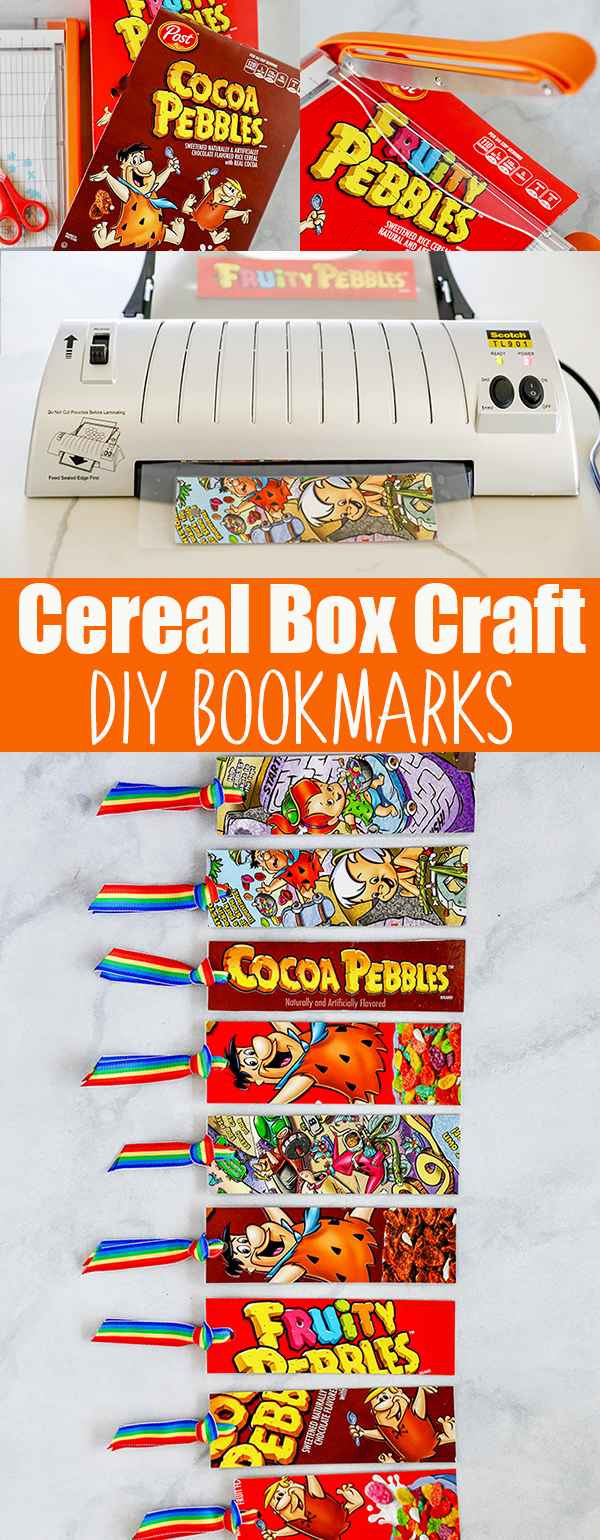 DIY Bookmarks from Recycled Cereal Boxes 
