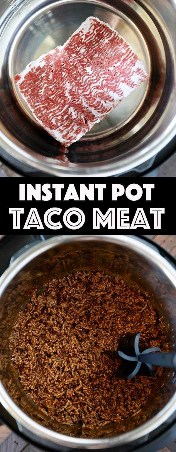 Instant Pot Ground Beef Taco Meat from Frozen