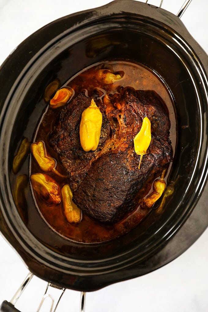 Mississippi Pot Roast Slow Cooker Recipe with Homemade Ranch Dressing