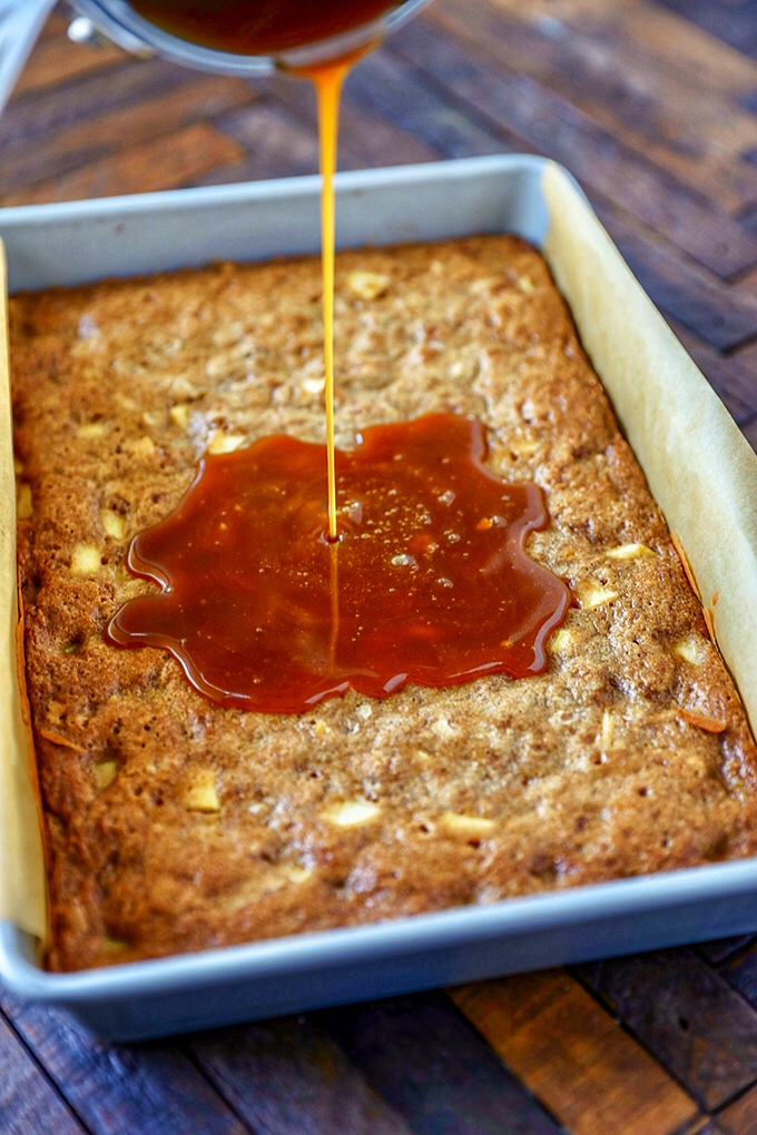 Apple Maple Blondies are perfect for fall. Fresh apples combined with pure maple syrup and a sprinkle of cinnamon and toasted pecans. 
