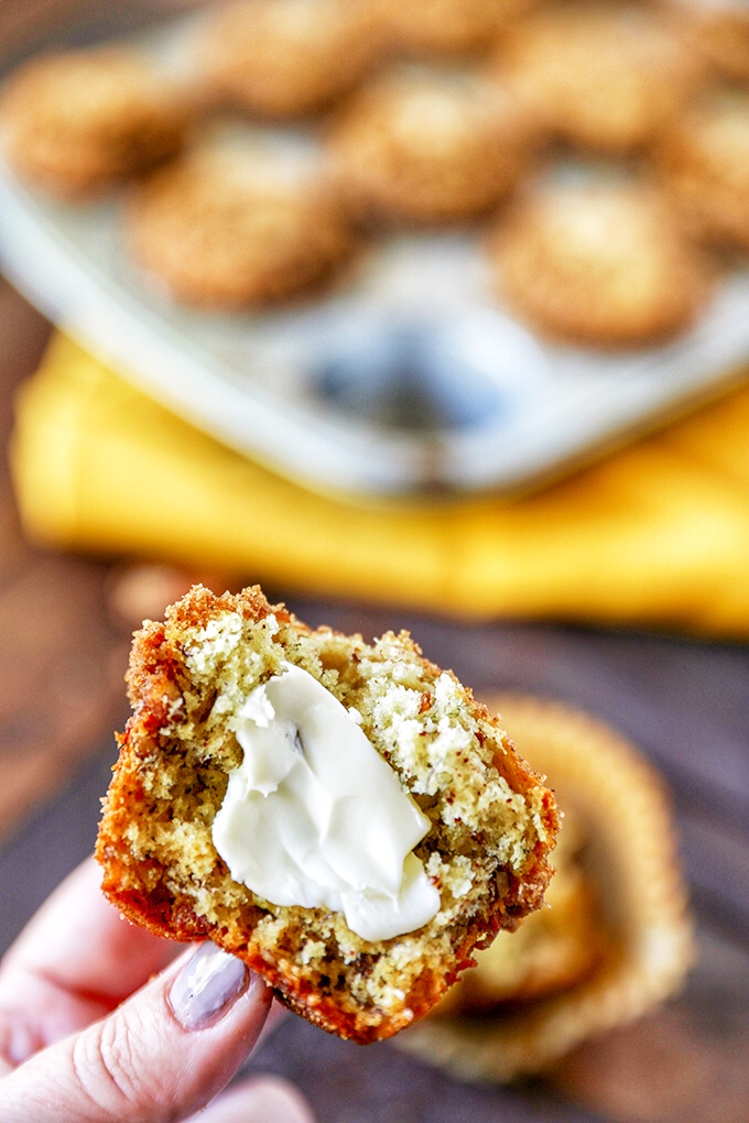 Banana Nut Muffins with Butter