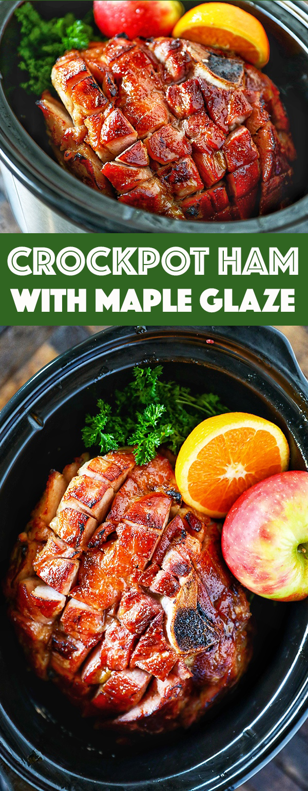 Crockpot Ham with Maple Brown Sugar Glaze