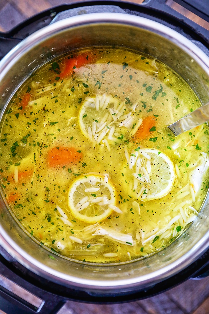 Lemon Chicken Orzo Soup 