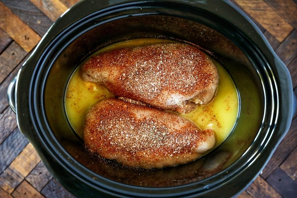 Seasoned Chicken Breasts in Slow Cooker