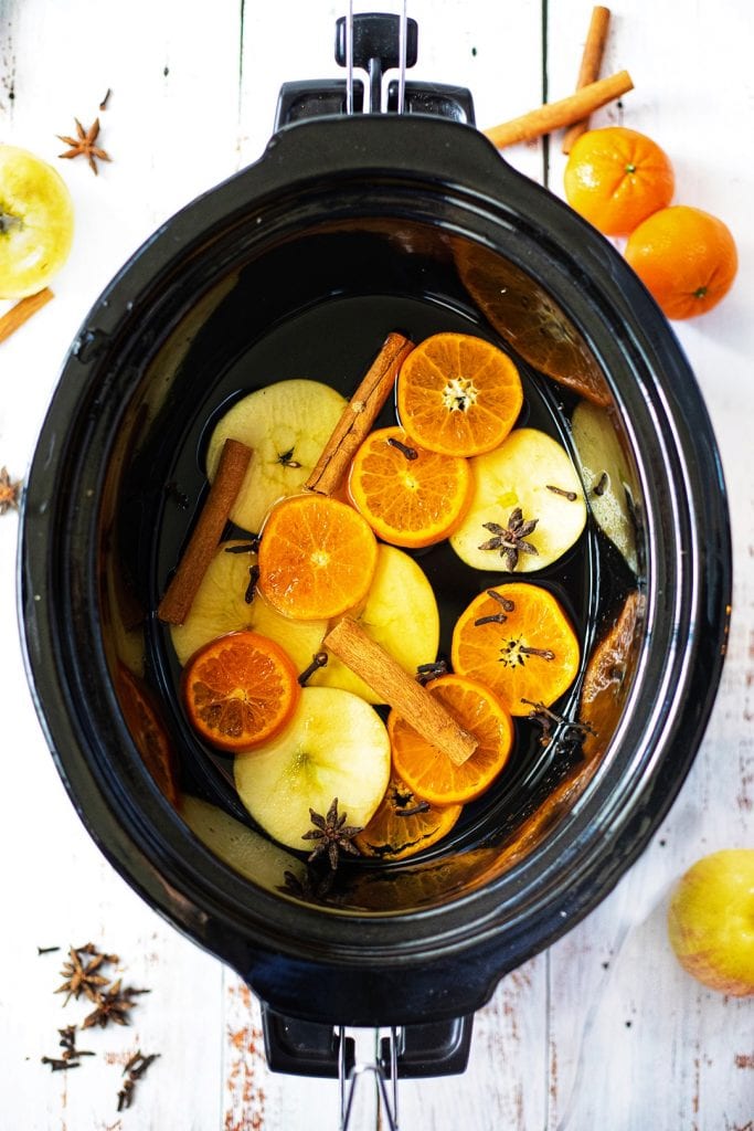 Apple Cider in the Slow Cooker