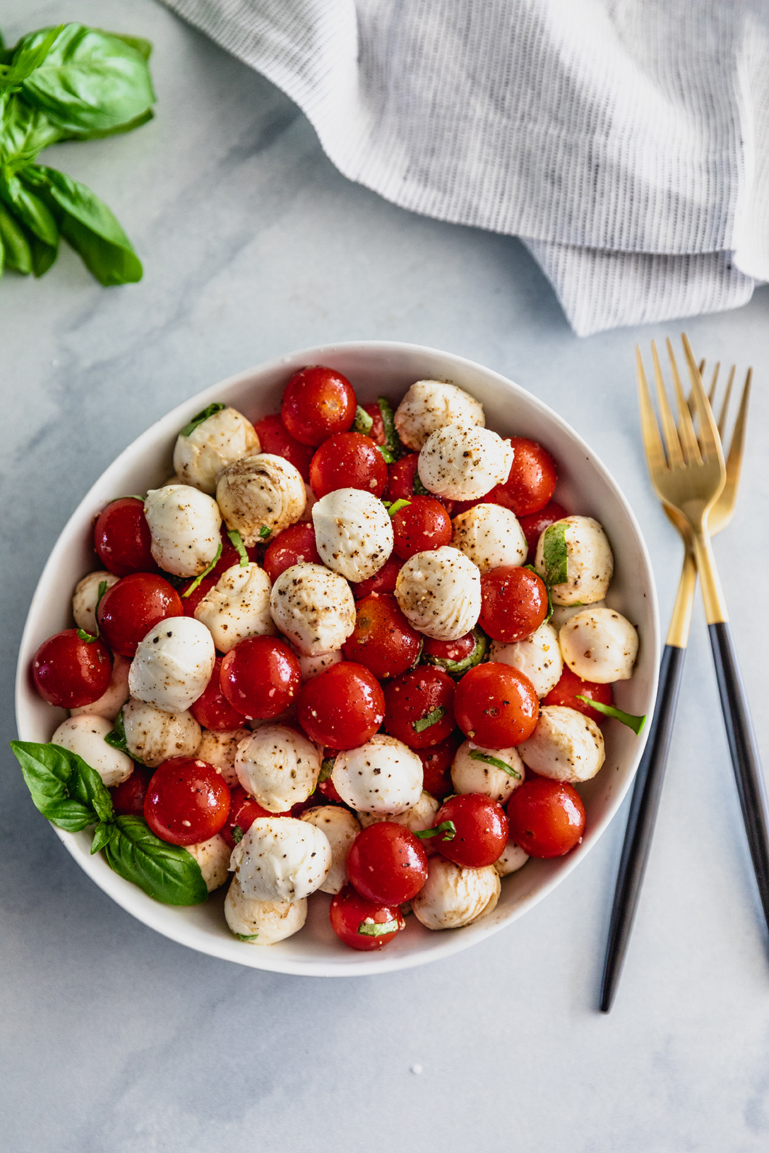 Make Ahead Caprese Salad with Cherry Tomatoes - No. 2 Pencil