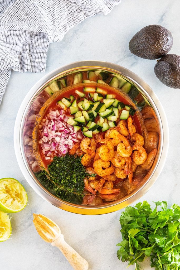 Mexican Shrimp Cocktail Ingredients