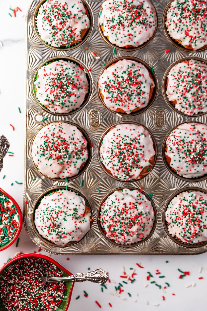 Christmas Sprinkle Buttermilk Muffins