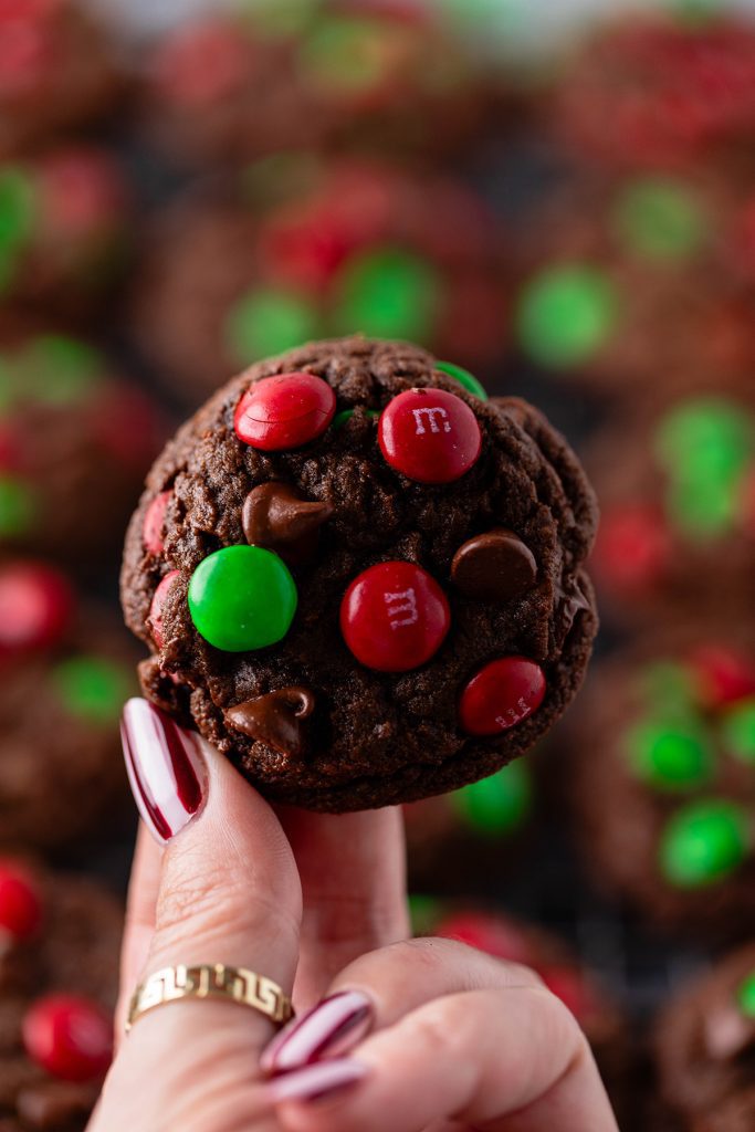 Double Chocolate M&M Cookies